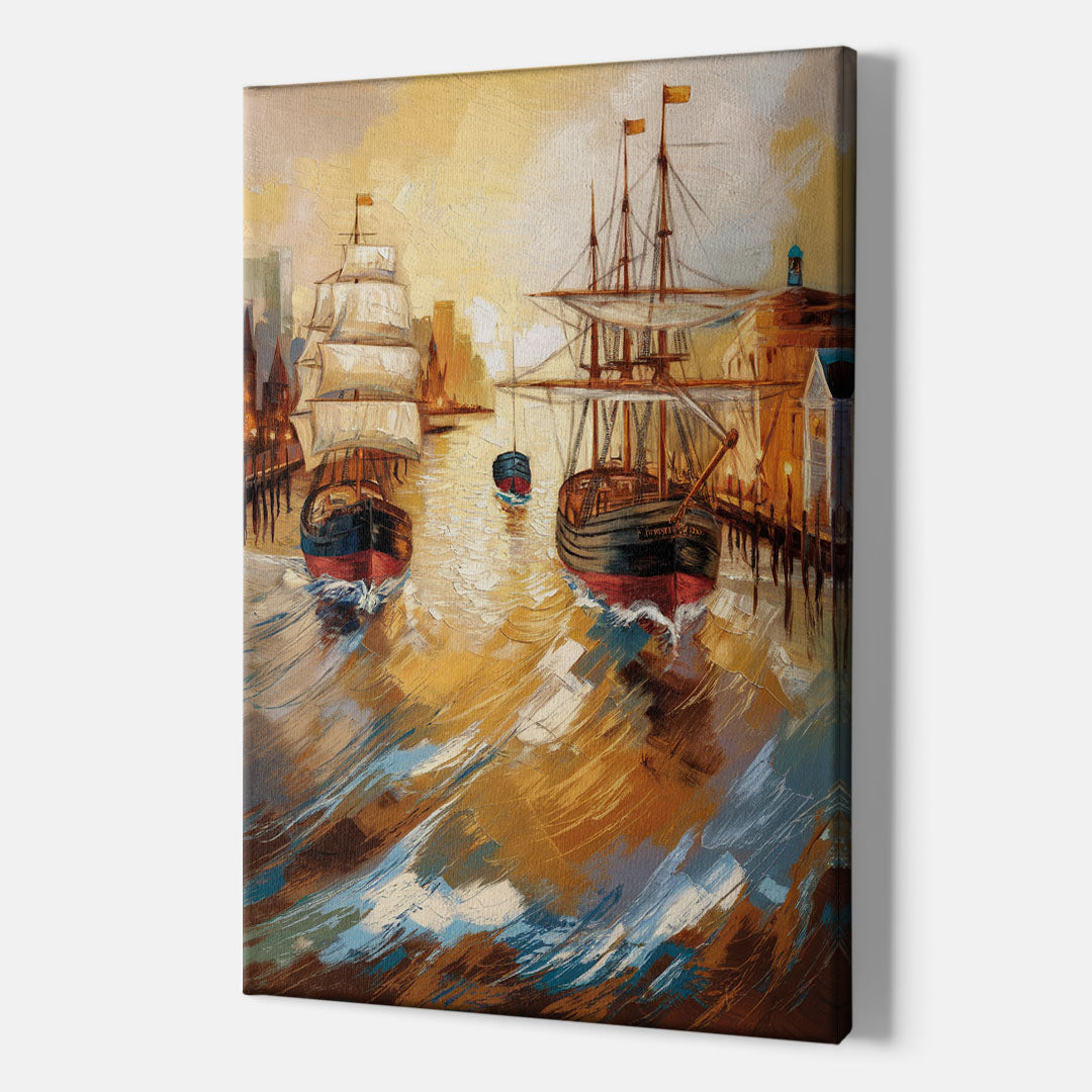 Camden Historic Waterfront - Canvas Wall Art Indoor