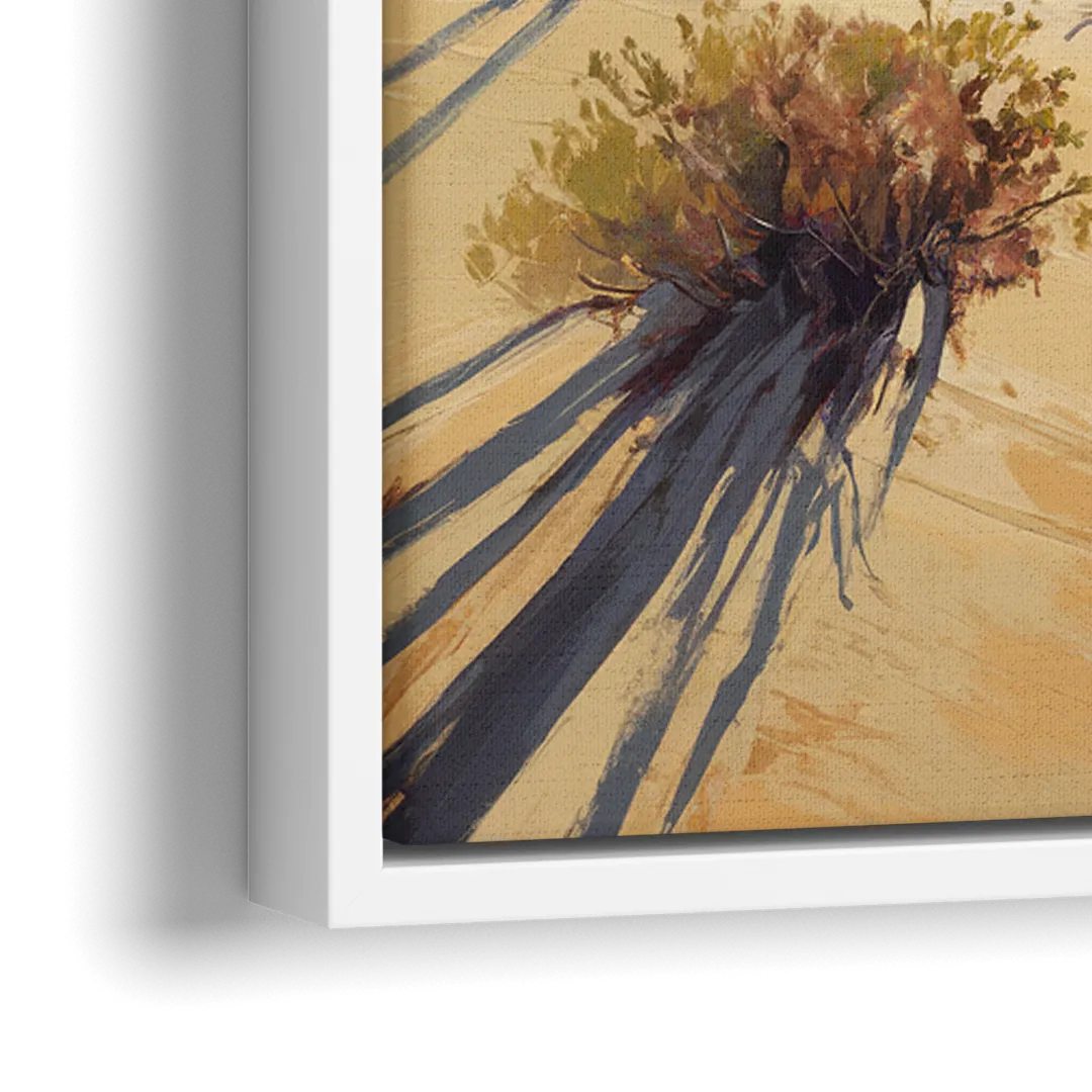 Bisbee Desert Sunrise - Close-Up White Frame Canvas
