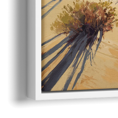 Bisbee Desert Sunrise - Close-Up White Frame Canvas
