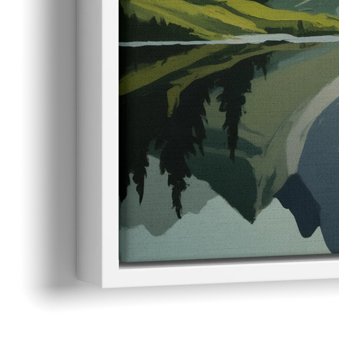 Alpine Adventure - Close-Up White Frame Canvas