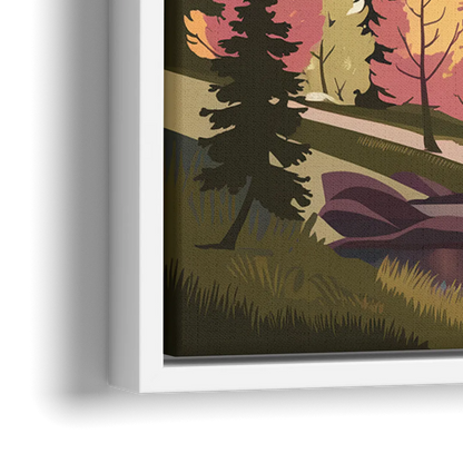Telluride Alpine Landscape - Close-Up White Frame Canvas