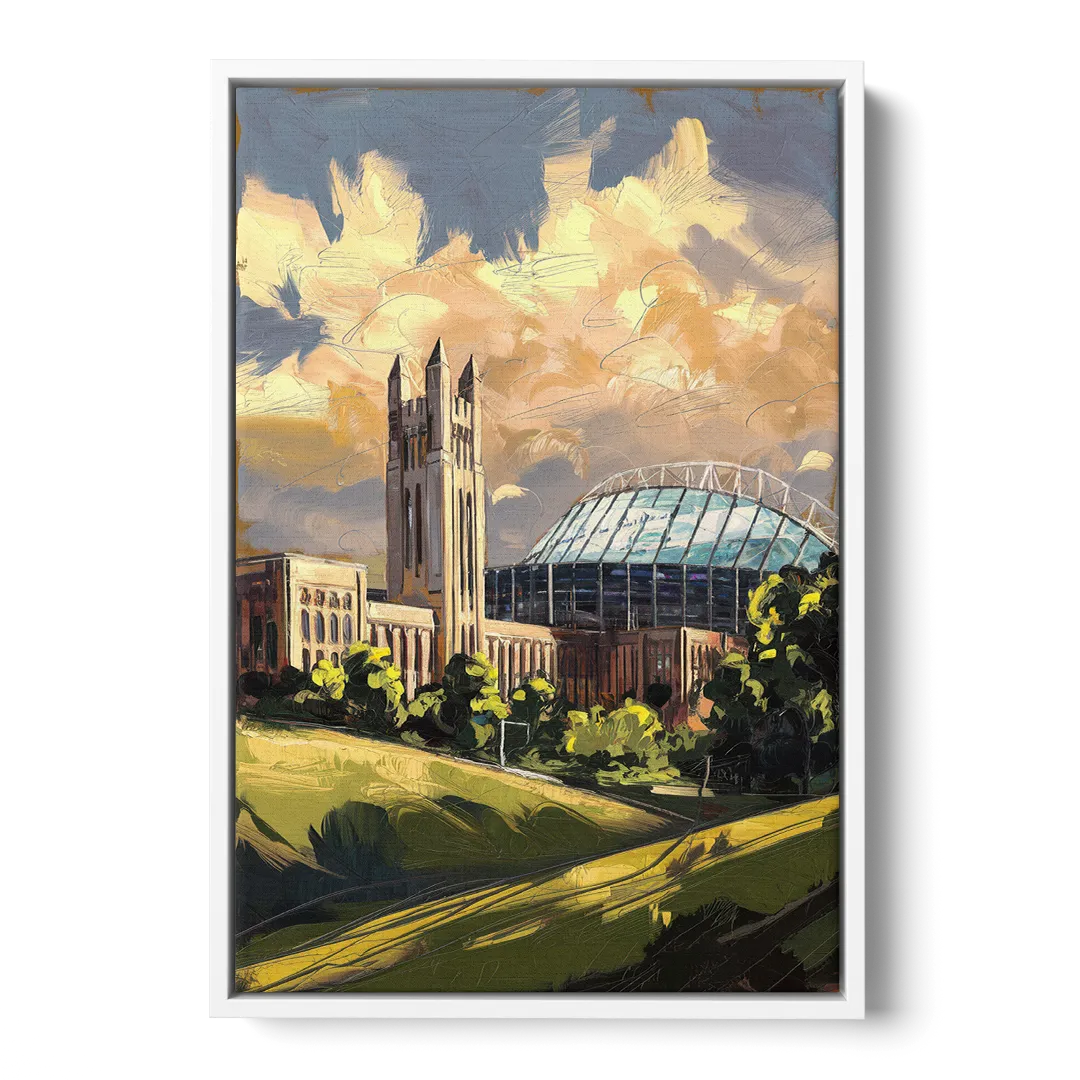 Toledo University Spirit - White Frame Canvas