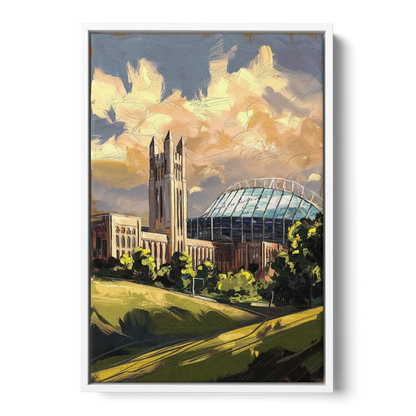Toledo University Spirit - White Frame Canvas