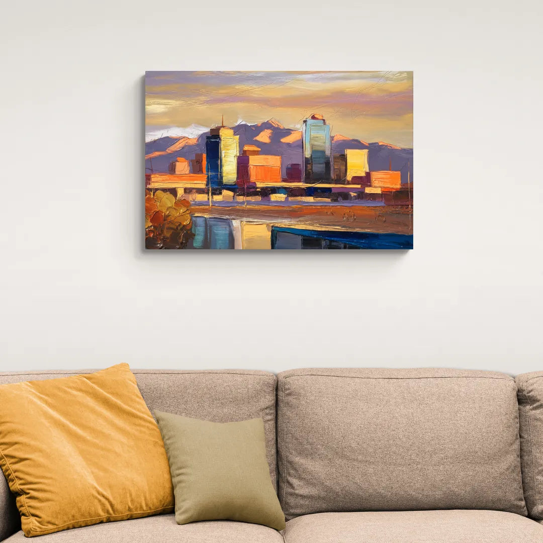 El Paso Skyline View - Canvas Wall Art Living Room
