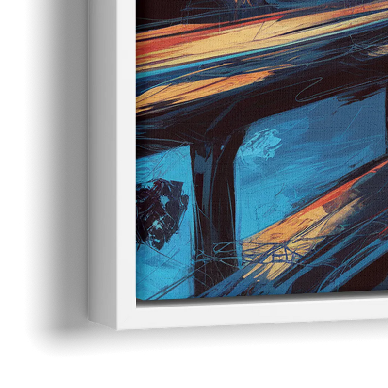 Oklahoma City Thunder Skyline - Close-Up White Frame Canvas