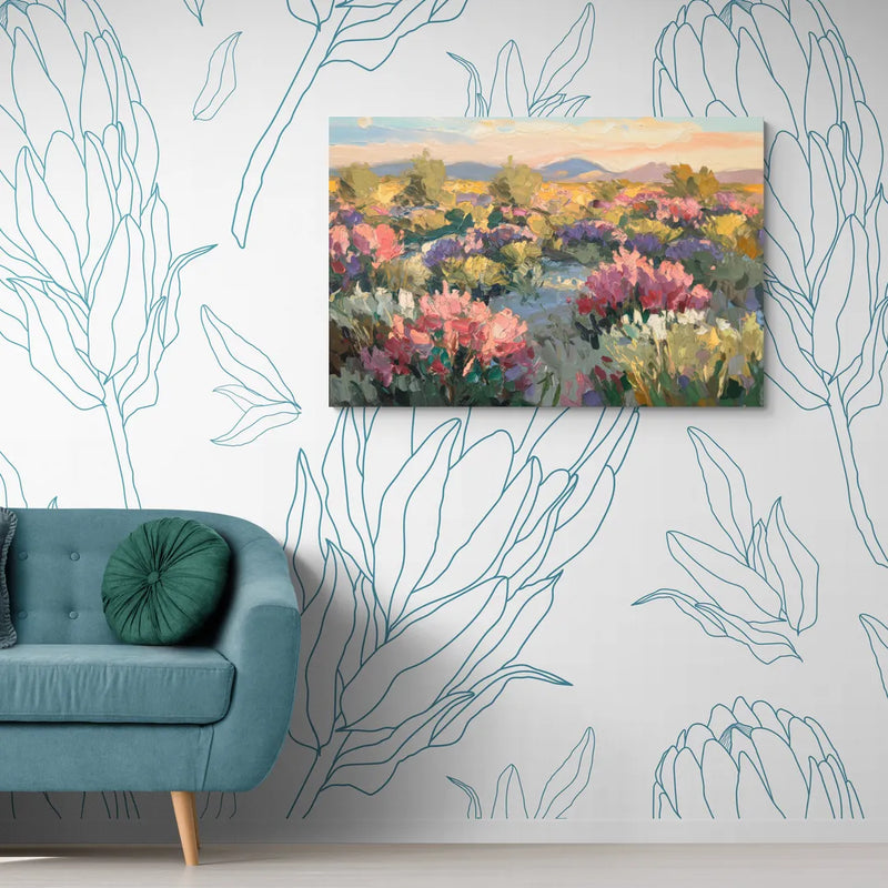 Tucson Wildflower Fields - Canvas Wall Art Living Room