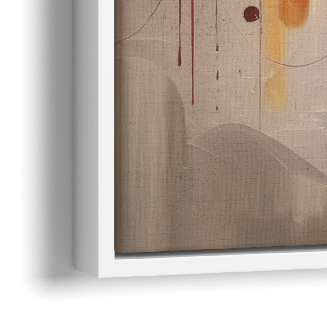 Denver Artistic Skyline - Close-Up White Frame Canvas