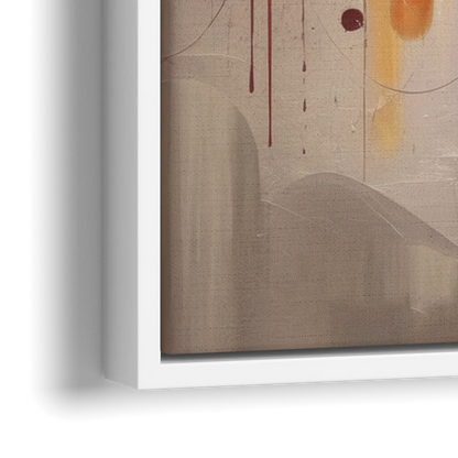 Denver Artistic Skyline - Close-Up White Frame Canvas