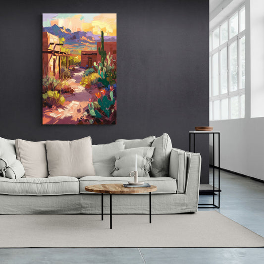 Santa Fe Desert Trail - Canvas Wall Art Living Room