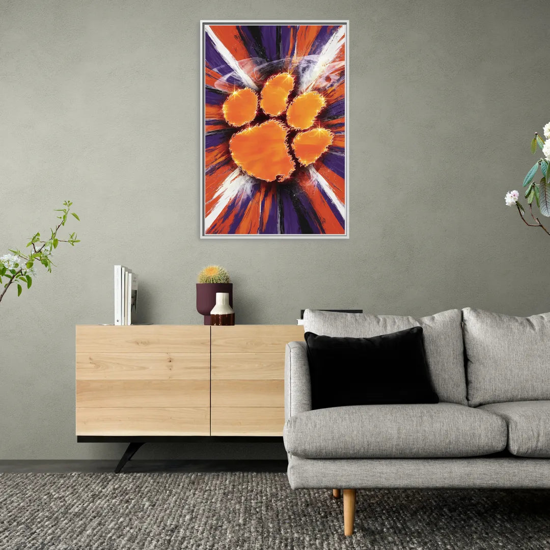 Greenville Clemson Tigers Pride - Living Room White Frame Canvas