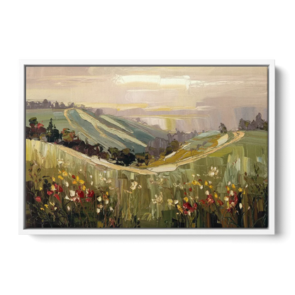 Dunedin Scenic Hills - White Frame Canvas