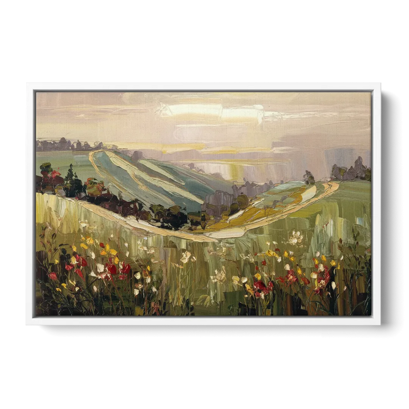 Dunedin Scenic Hills - White Frame Canvas