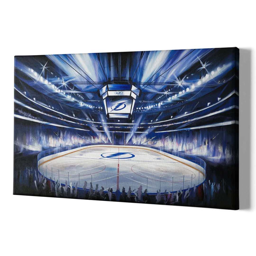 Tampa Bay Lightning Arena Lights - Canvas Print Art Sides