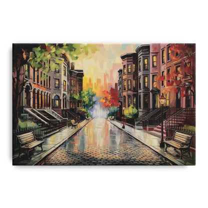 Boston Historic Neighborhoods - Canvas Wall Art