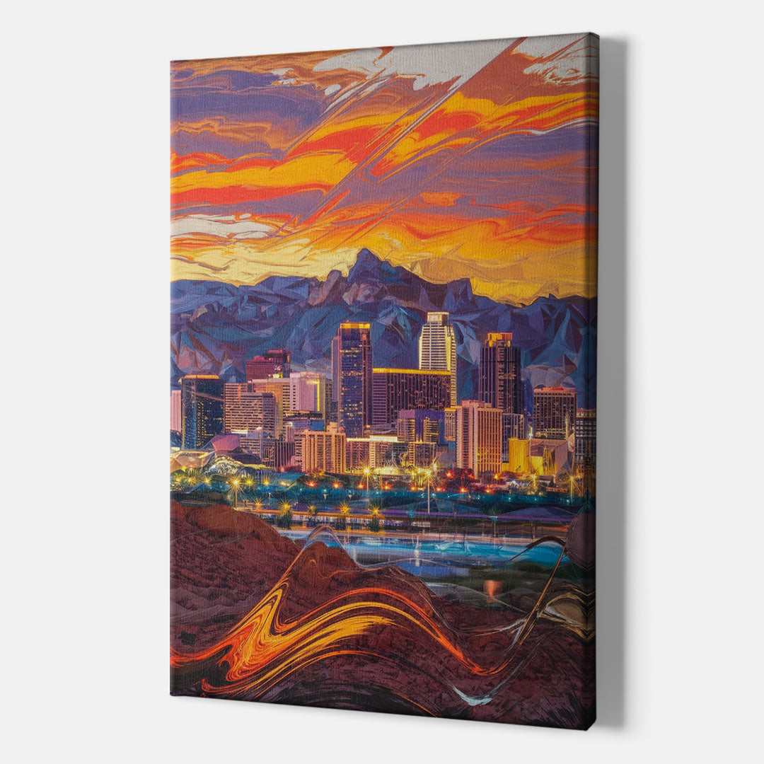Phoenix Vibrant City Life - Canvas Wall Art Indoor