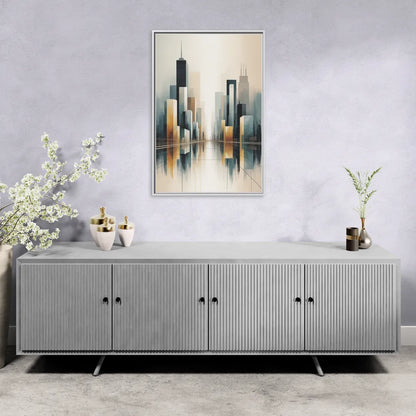 Yonge Dundas Square - Living Room White Frame Canvas