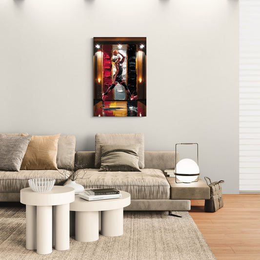 Miami Heat Court Action - Canvas Wall Art Living Room