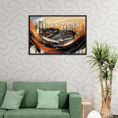 Baltimore Orioles Team Spirit - Living Room Black Frame Canvas