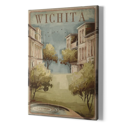 Wichita Vintage Aesthetic - Canvas Print Art Sides