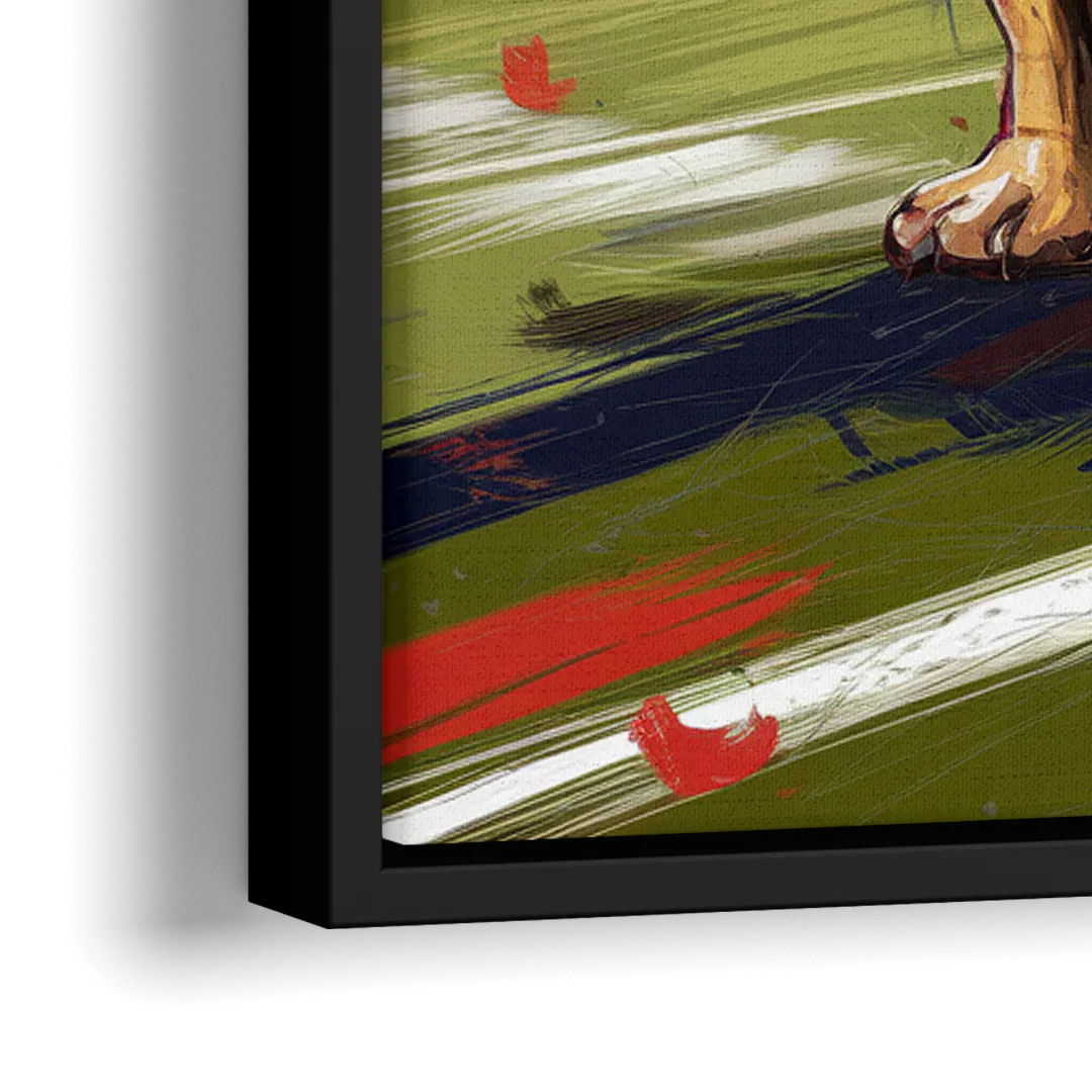 Fresno State Bulldogs Championship Glory - Close-Up Black Frame Canvas