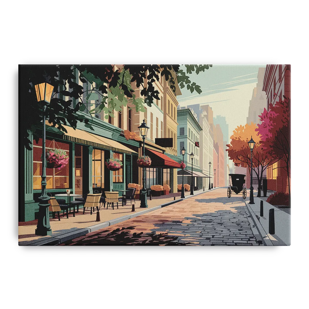 Franklin Vintage Streets - Canvas Wall Art
