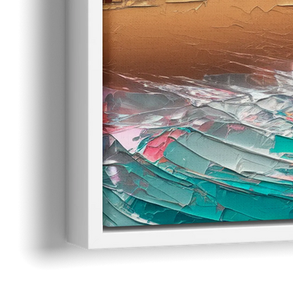 Miami South Beach Charm - Close-Up White Frame Canvas
