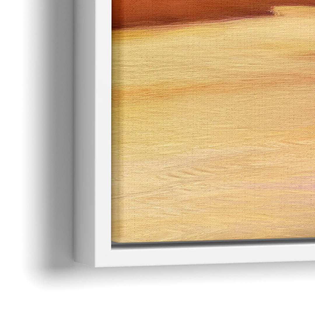 Wichita Skyline Sunset - Close-Up White Frame Canvas