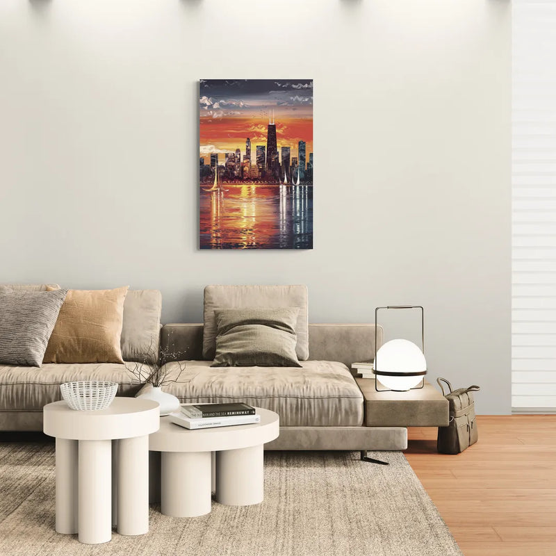 Chicago Lakefront Beauty - Canvas Wall Art Living Room