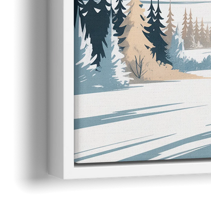 Whistler Winter Wonderland - Close-Up White Frame Canvas