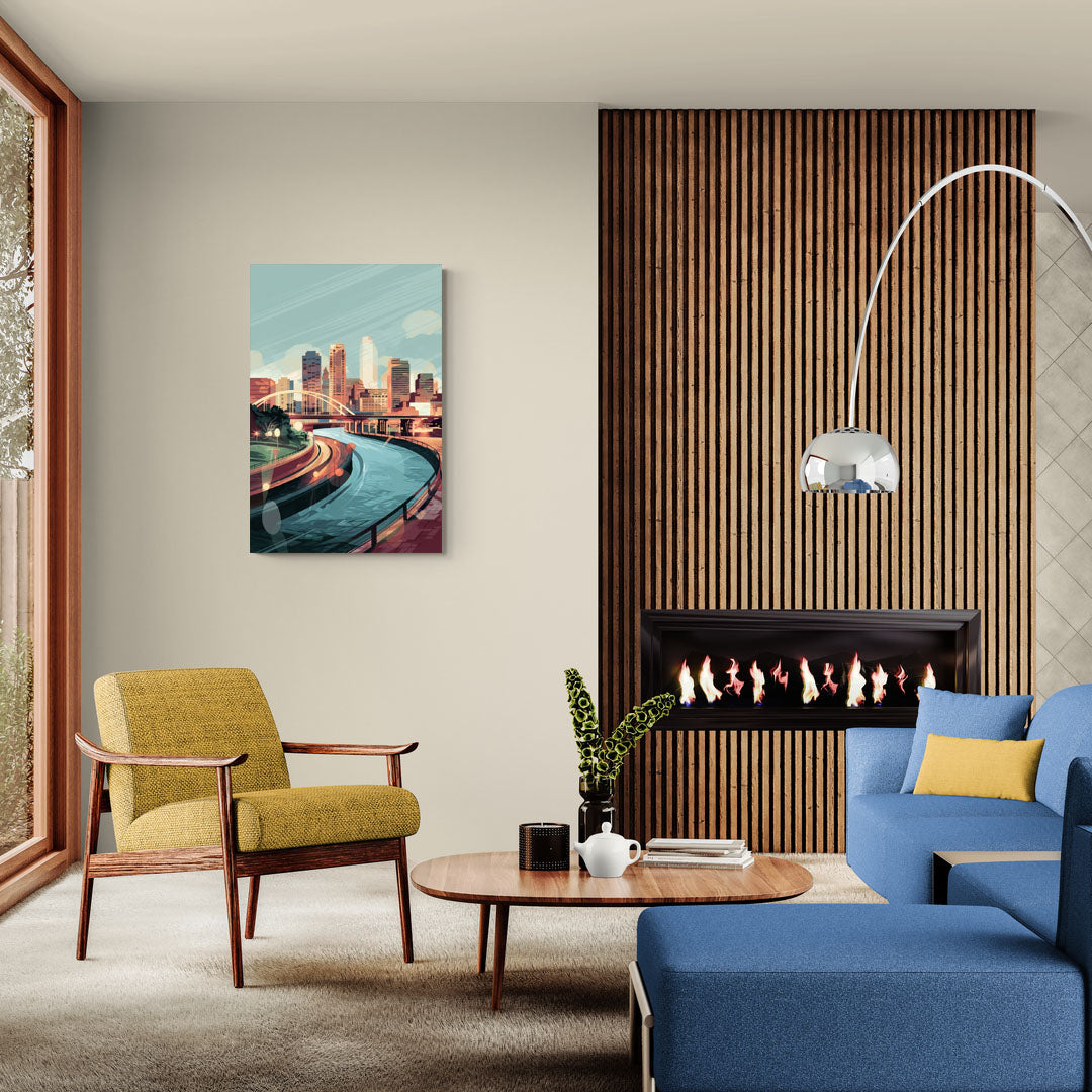 Richmond Riverfront Views - Canvas Wall Art Living Room
