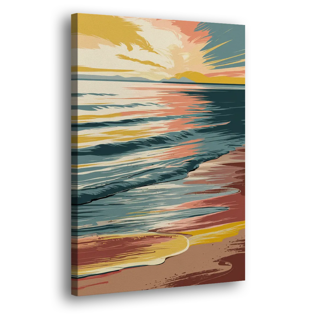 Dunedin Sunset Over Water - Canvas Print Art Sides