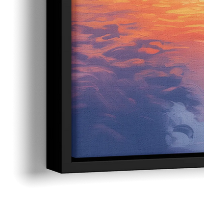 Vancouver Downtown Reflection - Close-Up Black Frame Canvas