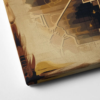 Denver Neighborhood Map Canvas Close Up