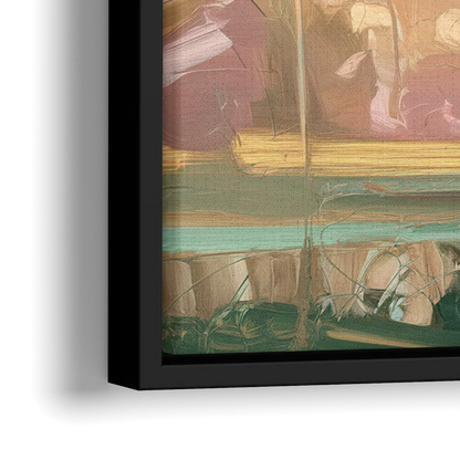 Charleston Palmetto Trees - Close-Up Black Frame Canvas