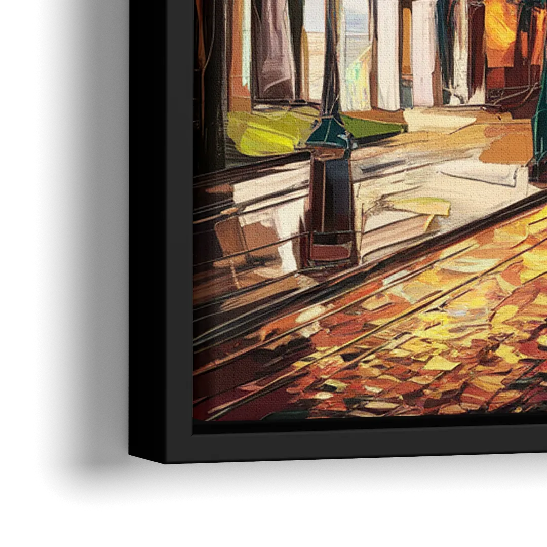 Richmond Monument Avenue - Close-Up Black Frame Canvas