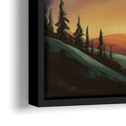 Huntsville Night Sky Astronomy - Close-Up Black Frame Canvas