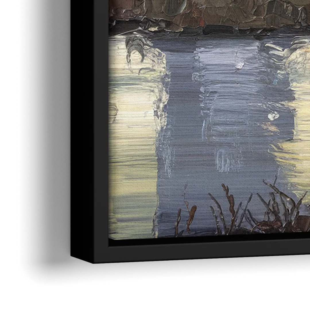 Buffalo Grain Silos at Dusk - Close-Up Black Frame Canvas