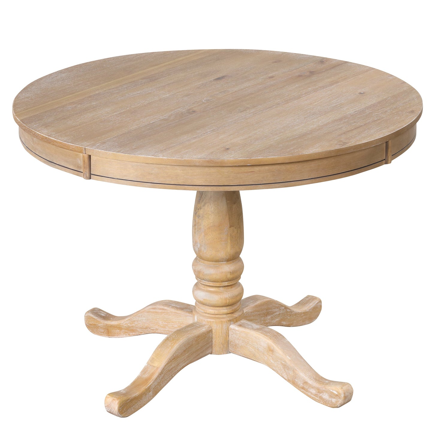 Elegant 4-Person Round Dining Table Set with Matching Chairs