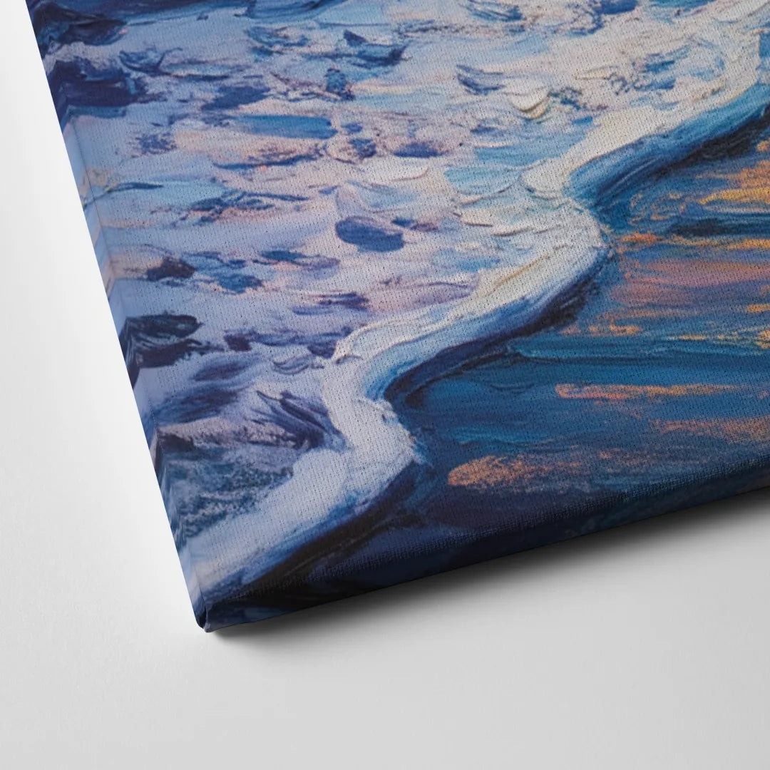 Pacific Shores Sunset Canvas Close Up