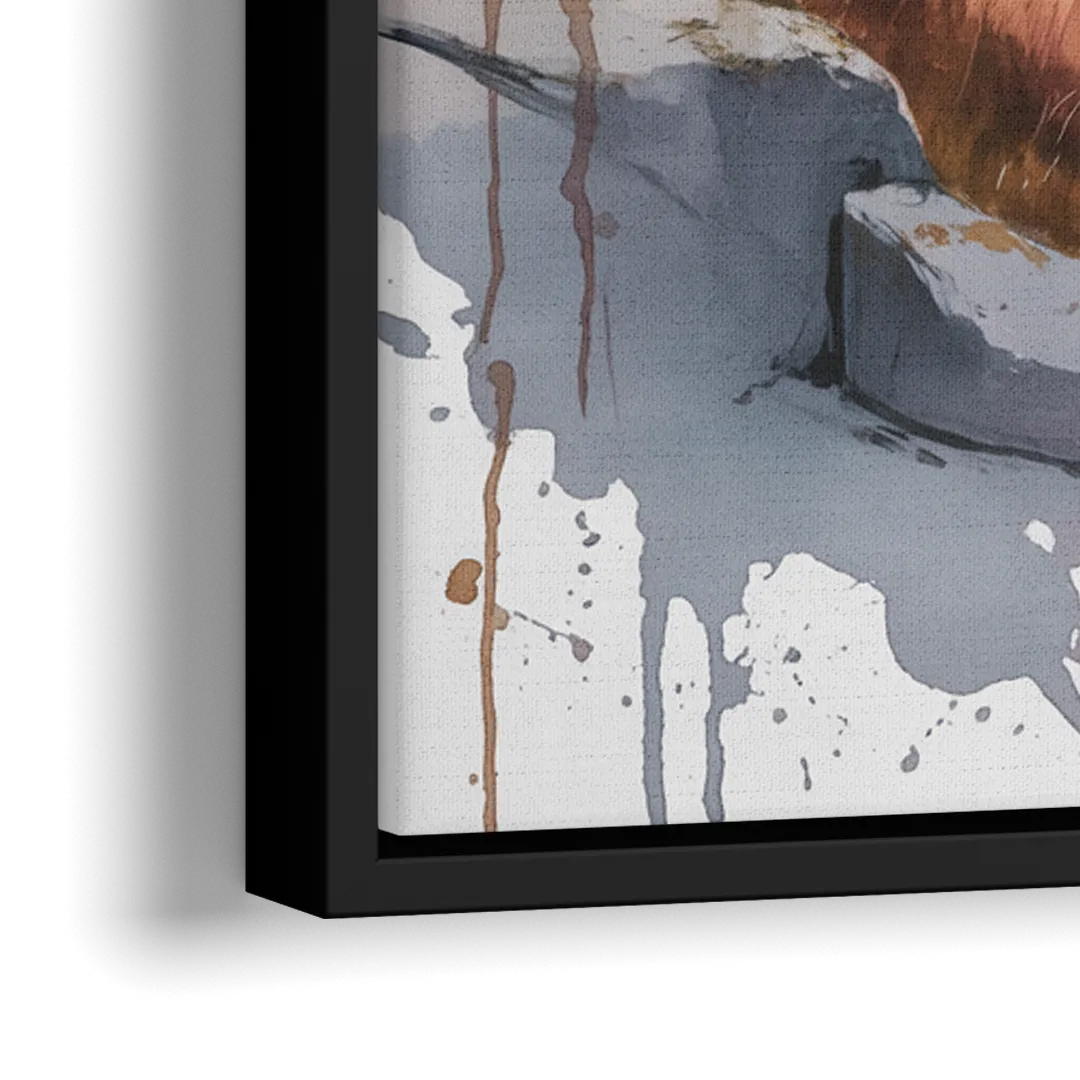 Wildlife of Jasper - Close-Up Black Frame Canvas