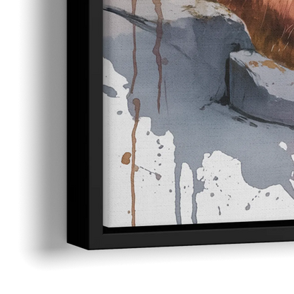 Wildlife of Jasper - Close-Up Black Frame Canvas