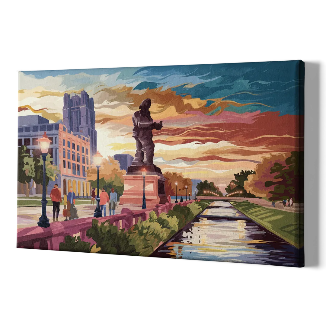 Wichita Historic Landmarks - Canvas Print Art Sides