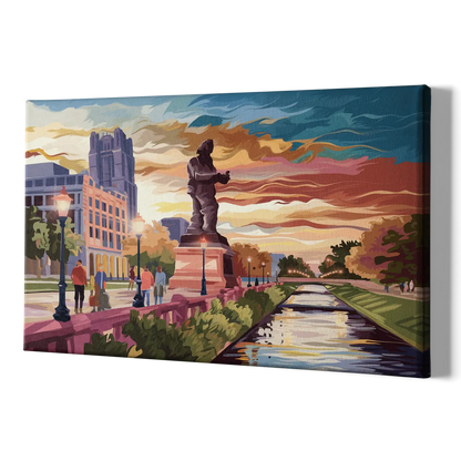 Wichita Historic Landmarks - Canvas Print Art Sides
