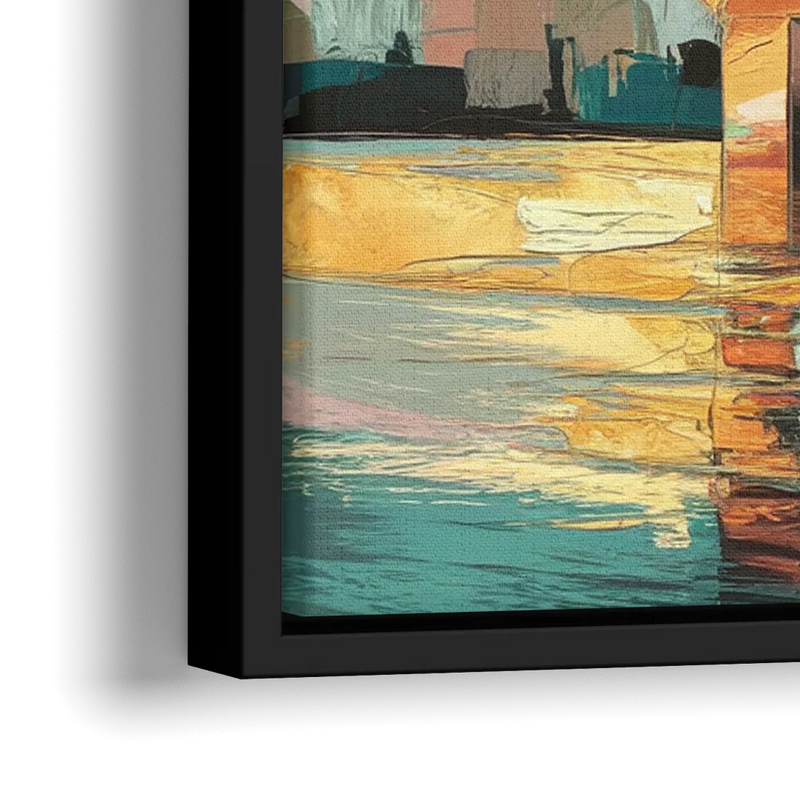 Houston Be Someone Bridge - Close-Up Black Frame Canvas