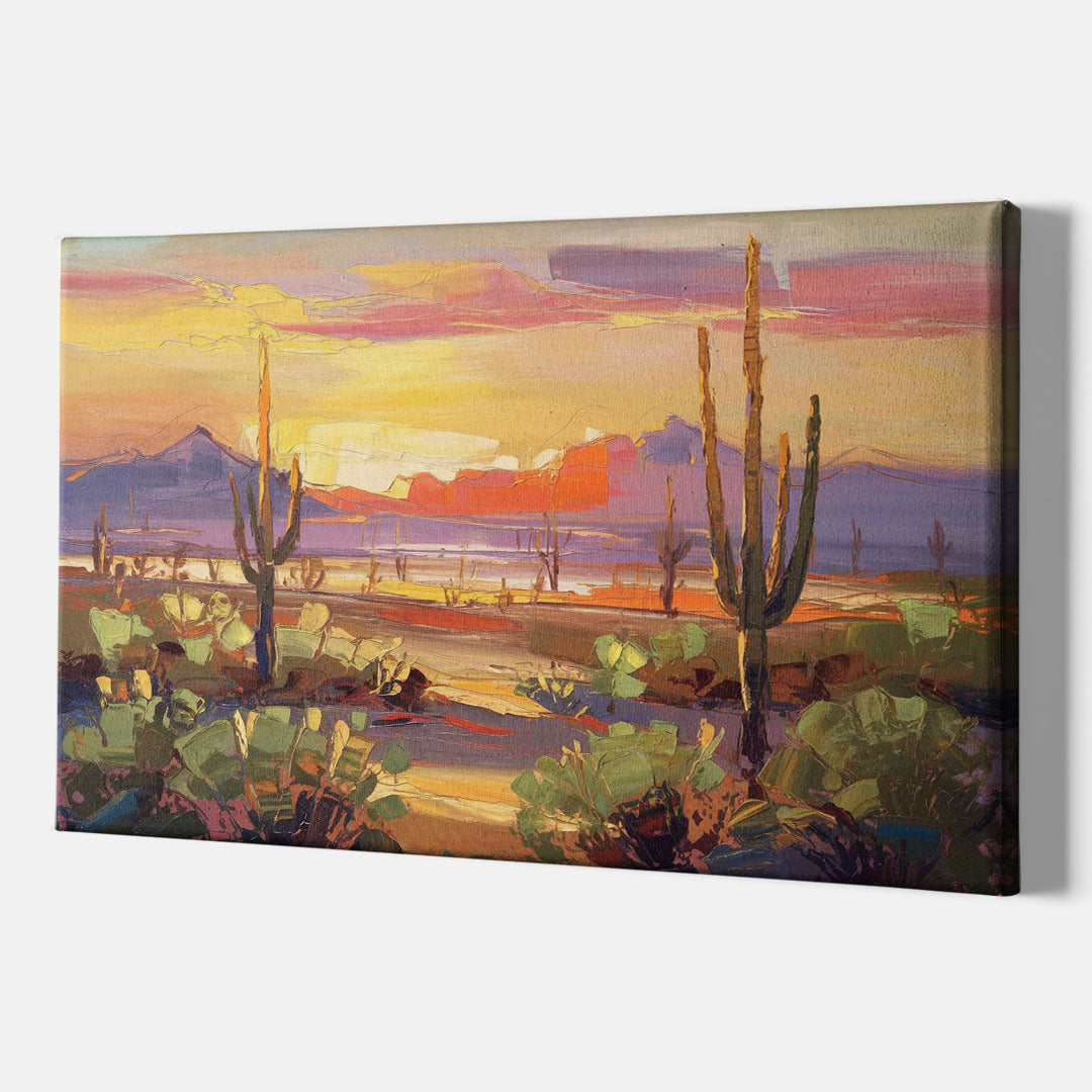 Phoenix Desert Horizon Scene - Canvas Wall Art Indoor