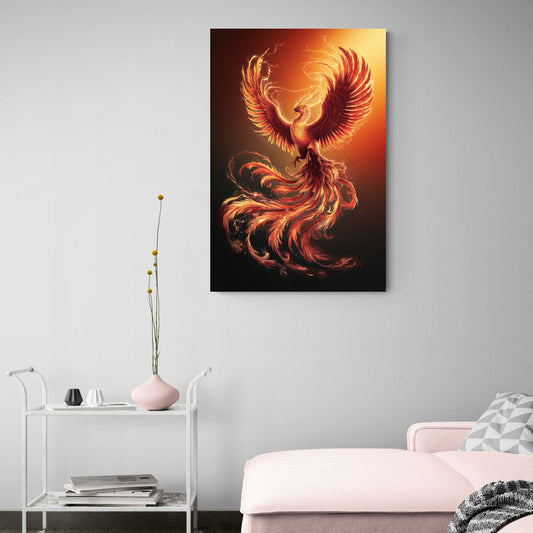Phoenix Bird in Flight - Canvas Wall Art Living Room