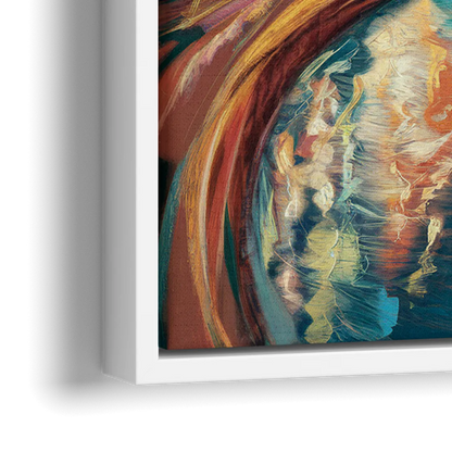 Oklahoma City Bricktown Canal - Close-Up White Frame Canvas