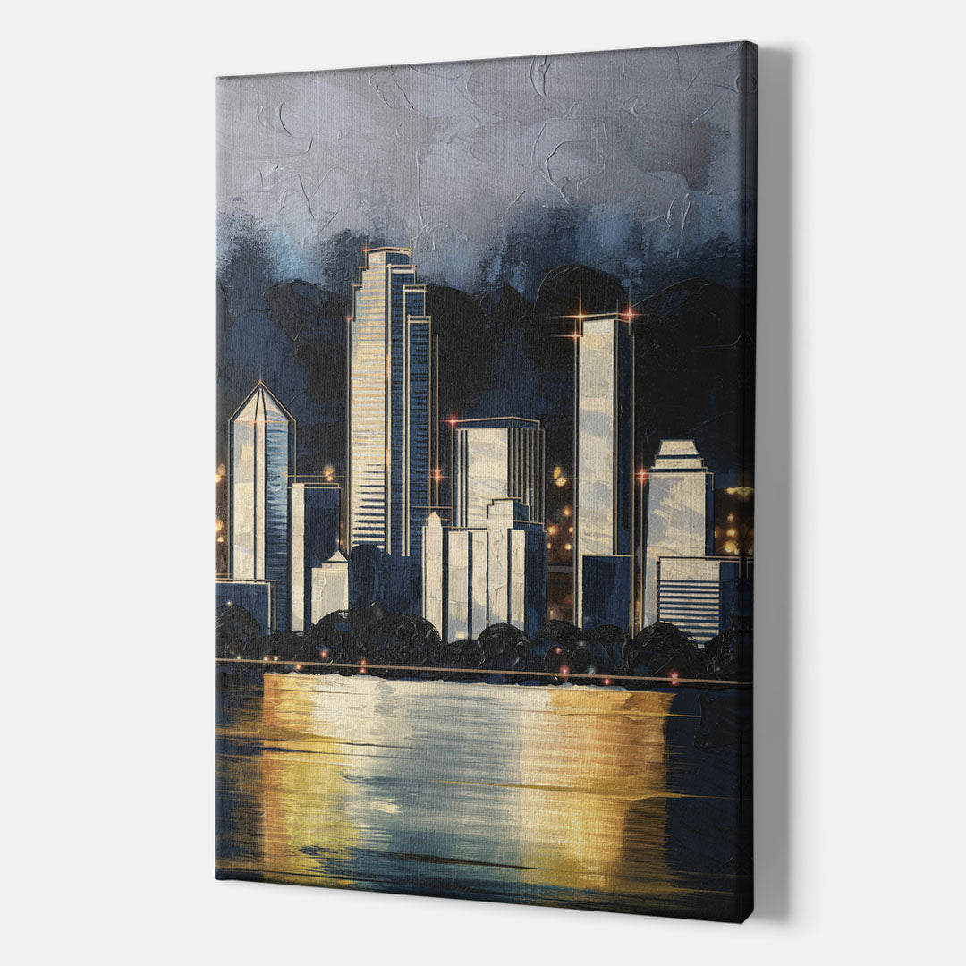 Irving Downtown Skyline - Canvas Wall Art Indoor