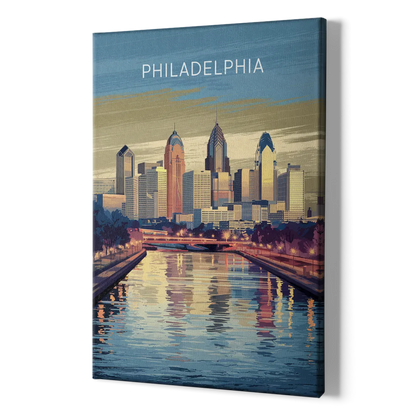 Philadelphia Schuylkill River - Canvas Print Art Sides
