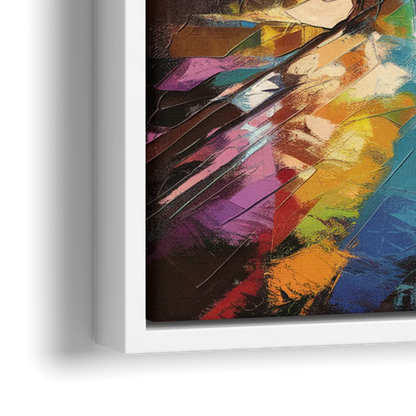 Nashville Broadway Nightlife - Close-Up White Frame Canvas